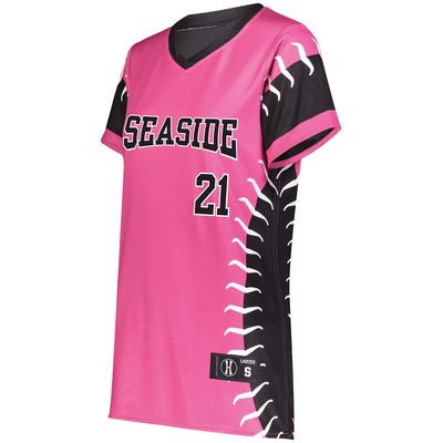 Holloway Ladies' FreeStyle™ Sublimated Reversible V-Neck Softball Jersey
