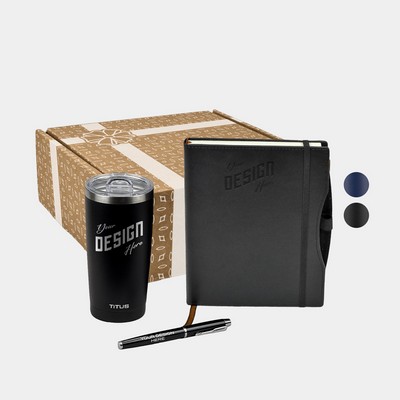 TiTUS® 20 oz Tumbler, Executive Companion Notebook & Pen Gift Set