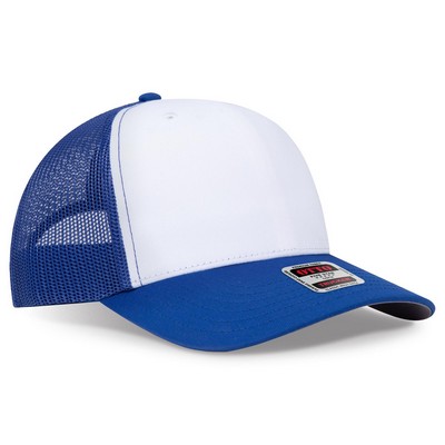 OTTO CAP Seamless 6 Panel Mid Profile Mesh Back Trucker Hat