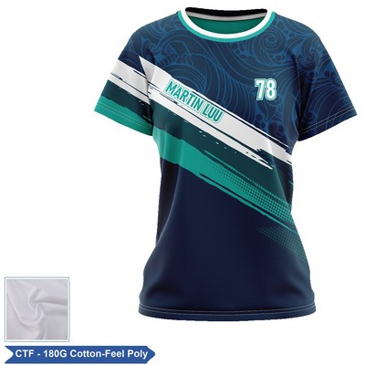 Women's Sublimation 180G Cotton-Feel Short Sleeve T-Shirt