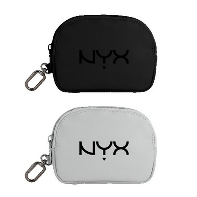 Branson Round Recycled PU Zip Pouch